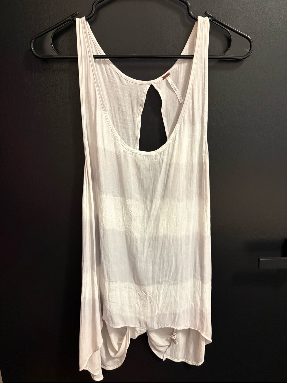 Free People Striped Sleeveless Tank with Keyhole Back